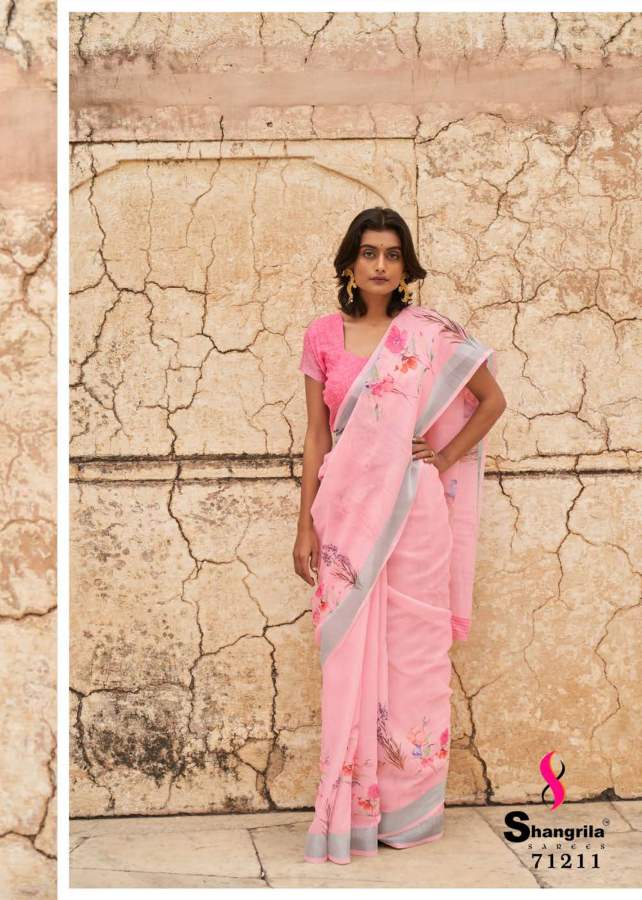 Shangrila Raaga Linen 7 Latest Fancy Party Wear Linen Designer Saree Collection